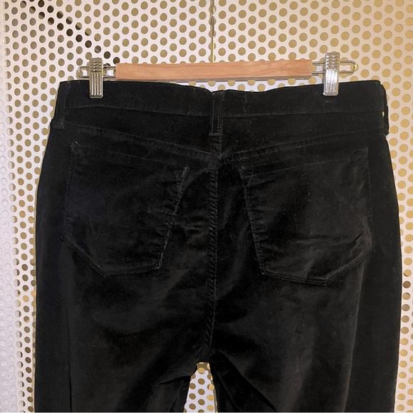 NYDJ The Marilyn Straight Leg Velvet Jeans Size 12 in Black Inseam 32” - Picture 5 of 17